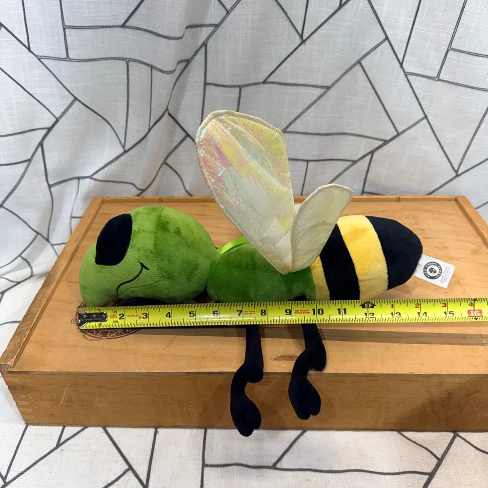 Alien Fresh Jerky‎ Green Bee Plush Iridescent Wings Stuffed Animal Baker CA 15in